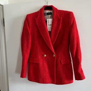 Zara red blazer